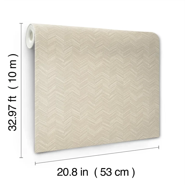 Raised Chevron Wallpaper - Beige — Ảnh 3