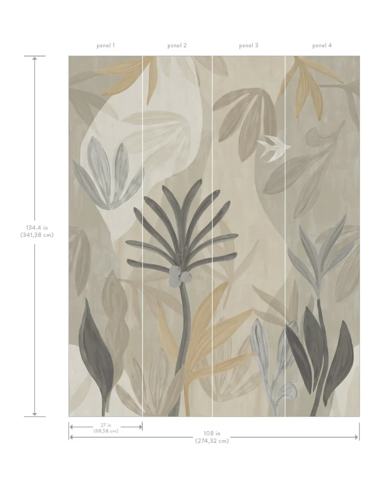 Chambord Gardens Wall Mural - Graphite & Carbon — Ảnh 4