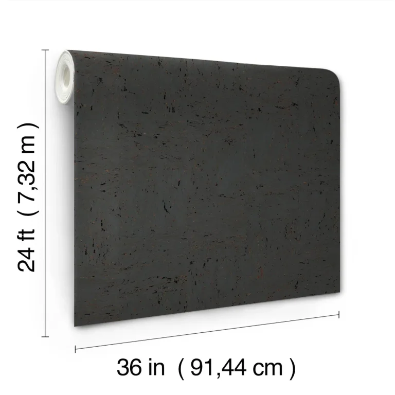 Ronald Redding Caldera Cork Wallpaper - Dark Grey — Image 2