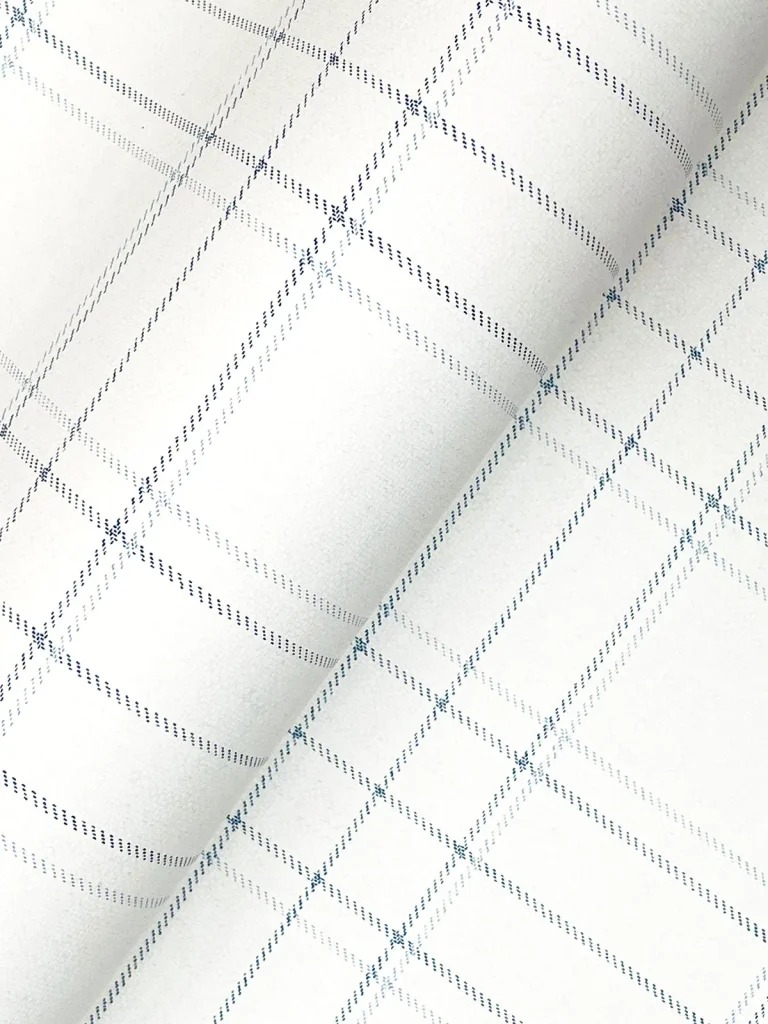 Chesapeake Fox Hollow Dashed Plaid Wallpaper - White — Ảnh 2