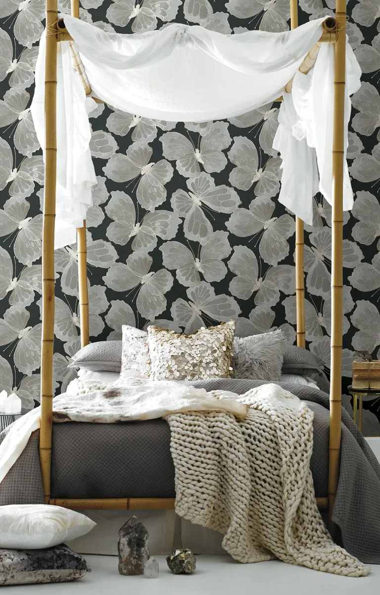 Monarch Peel and Stick Wallpaper - Black/Gold — Ảnh 4