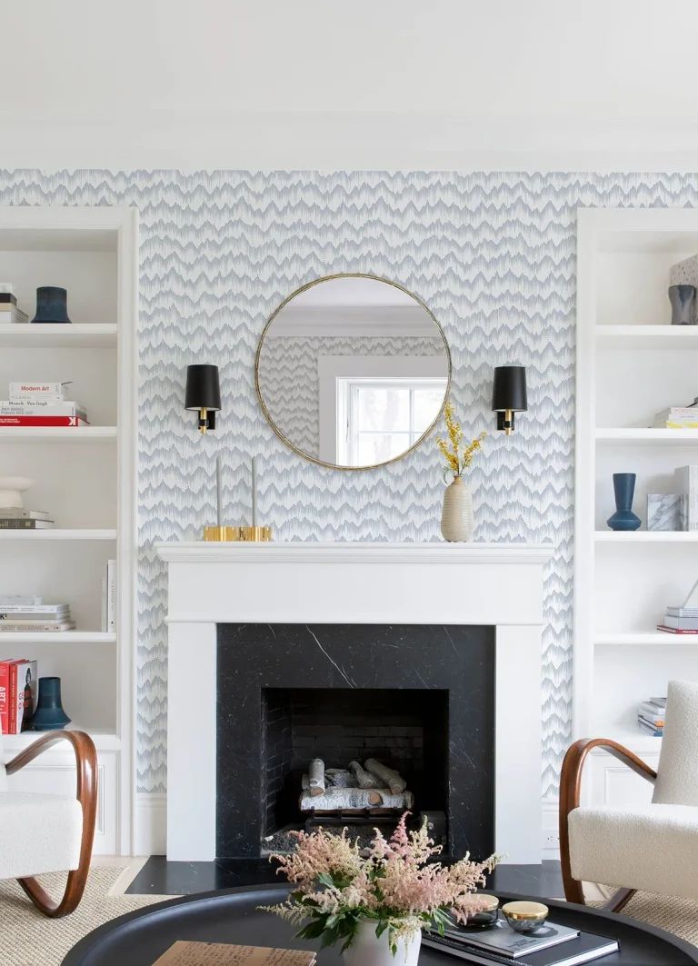 Holmby Brushstroke Zigzag Wallpaper - Light Blue — Ảnh 2