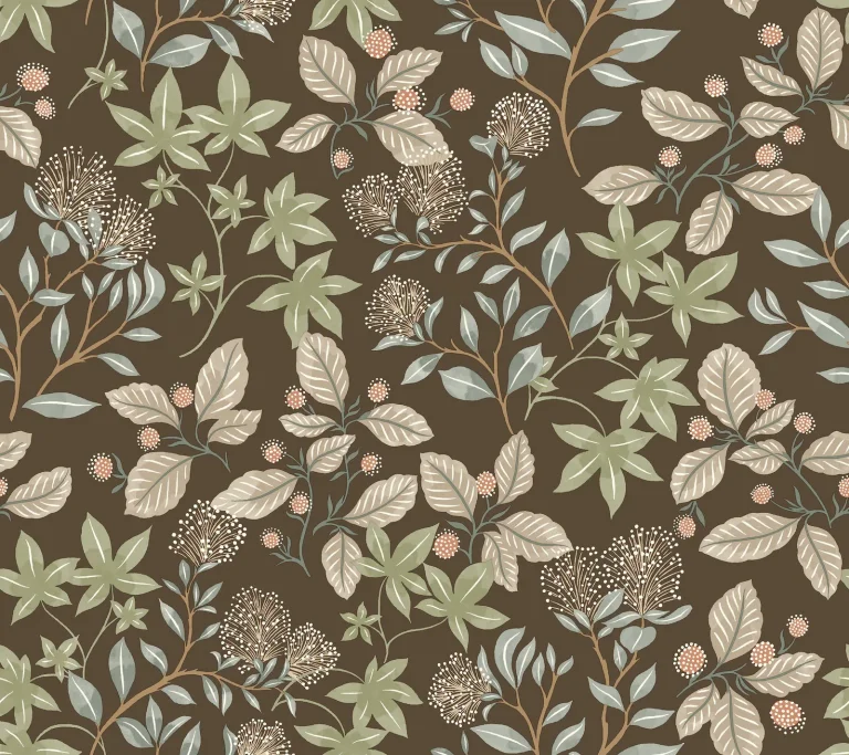 Mildred Botanical Trail Wallpaper - Espresso — Ảnh 3