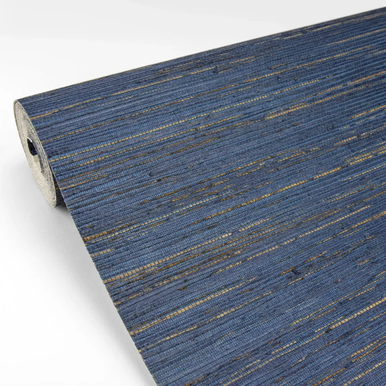 Pattini Grasscloth Wallpaper - Indigo — Ảnh 4