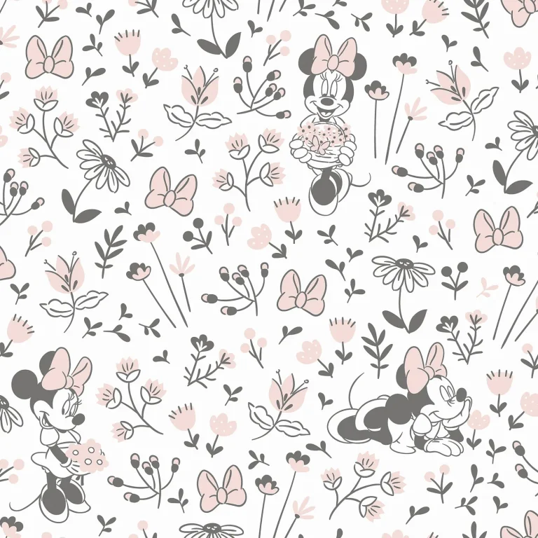 Disney Minnie Mouse Pretty as a Flower Peel and Stick Wallpaper - Black — Ảnh 2