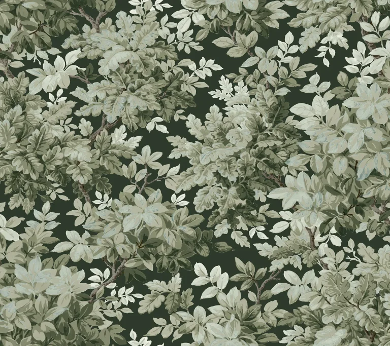 Greenwood Deciduous Wallpaper - Dark Green — Ảnh 4