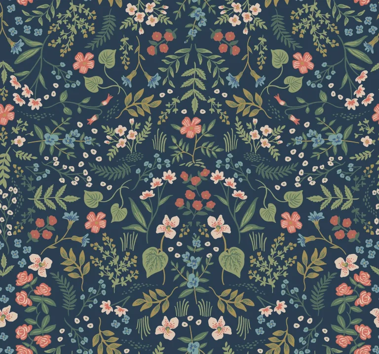 Rifle Paper Co. Wildwood Wallpaper - Navy — Ảnh 3