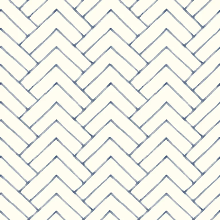 Chesapeake Oswin Tiered Herringbone Wallpaper - Navy — Ảnh 5