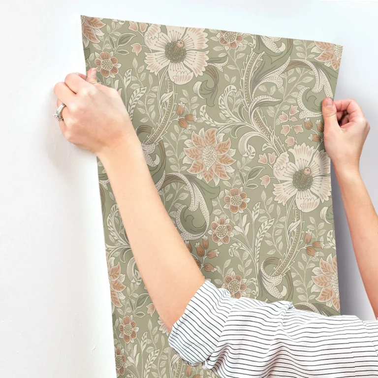 Chesapeake Liora Floral Trail Wallpaper - Green — Ảnh 3