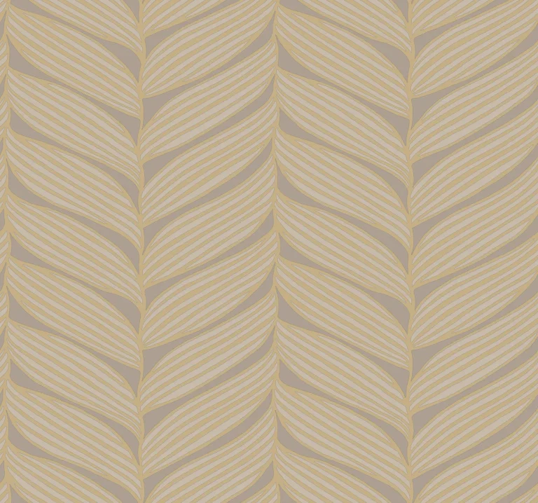 Luminous Leaves Wallpaper - Grey/Gold — Ảnh 5