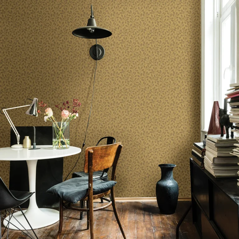 Posey Vines Wallpaper - Mustard — Image 5