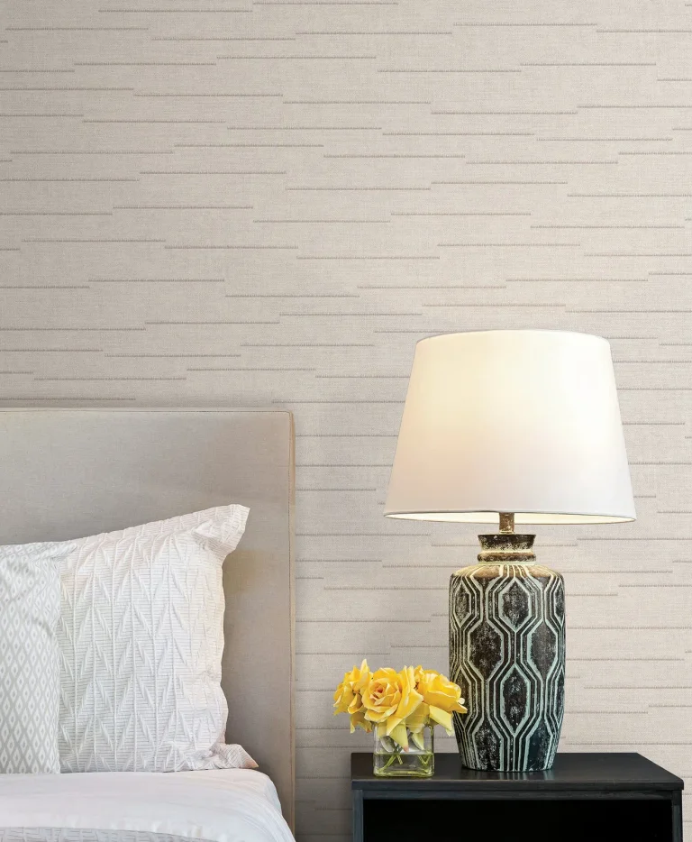 Latitude Striated Wallpaper - Eggshell — Ảnh 4