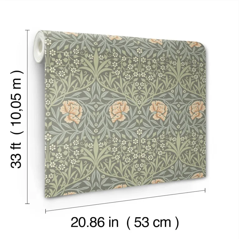 Oxford Union Floral Vines Wallpaper - Grey — Ảnh 4