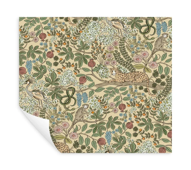Rifle Paper Co. Safari Jungle Toile Peel and Stick Wallpaper - Linen — Ảnh 4