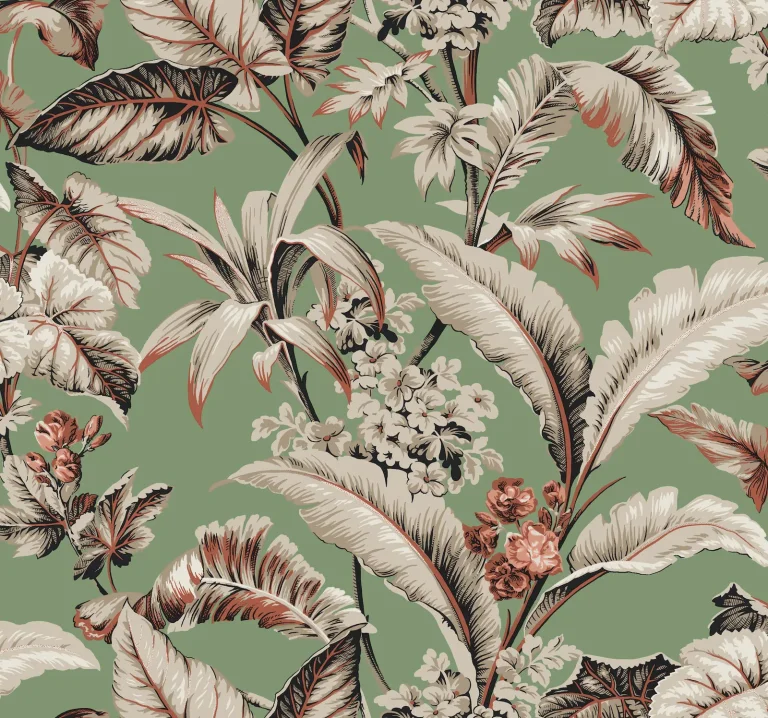 Ronald Redding Mystic Isle Wallpaper - Green — Ảnh 5