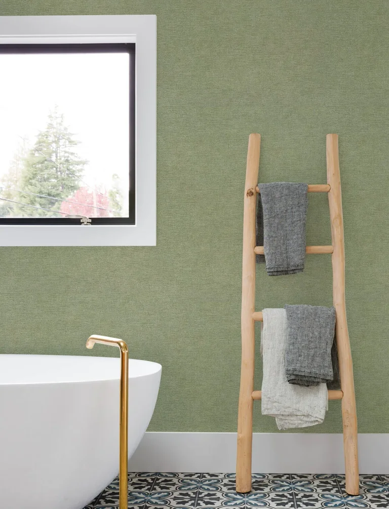 Chesapeake Tansy Distressed Wallpaper - Green — Ảnh 3