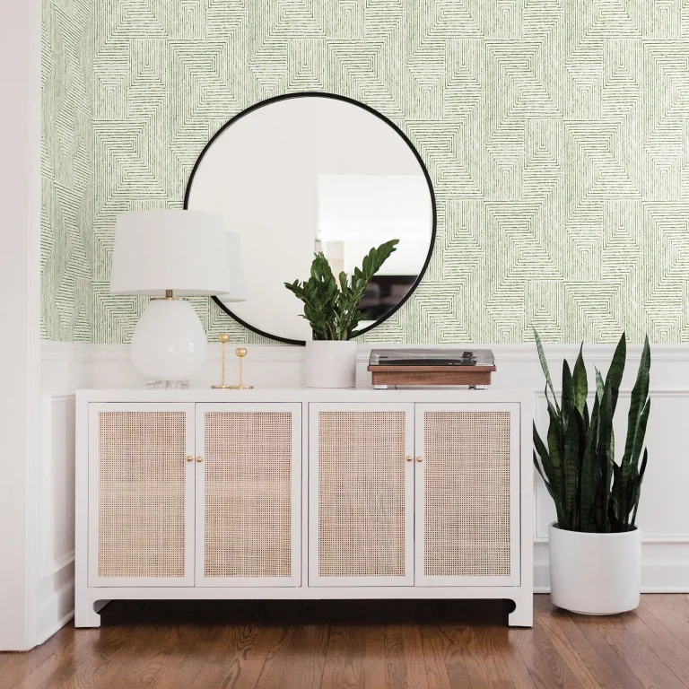 Merritt Geometric Wallpaper - Green — Ảnh 2