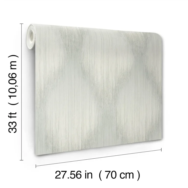 Starfall Metallic Ikat Wallpaper - Sage — Ảnh 4