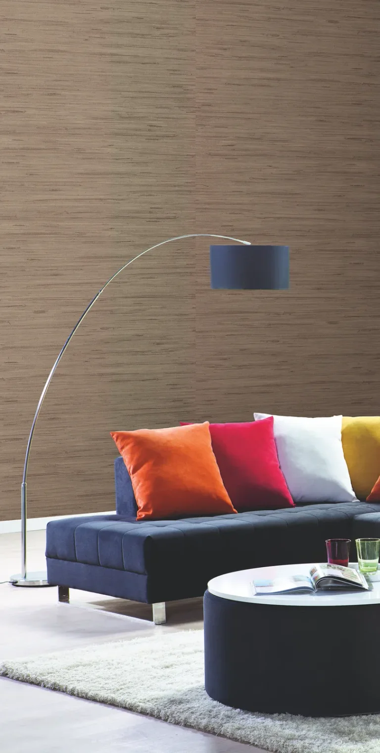 Lustrous Grasscloth Wallpaper - Straw — Ảnh 3