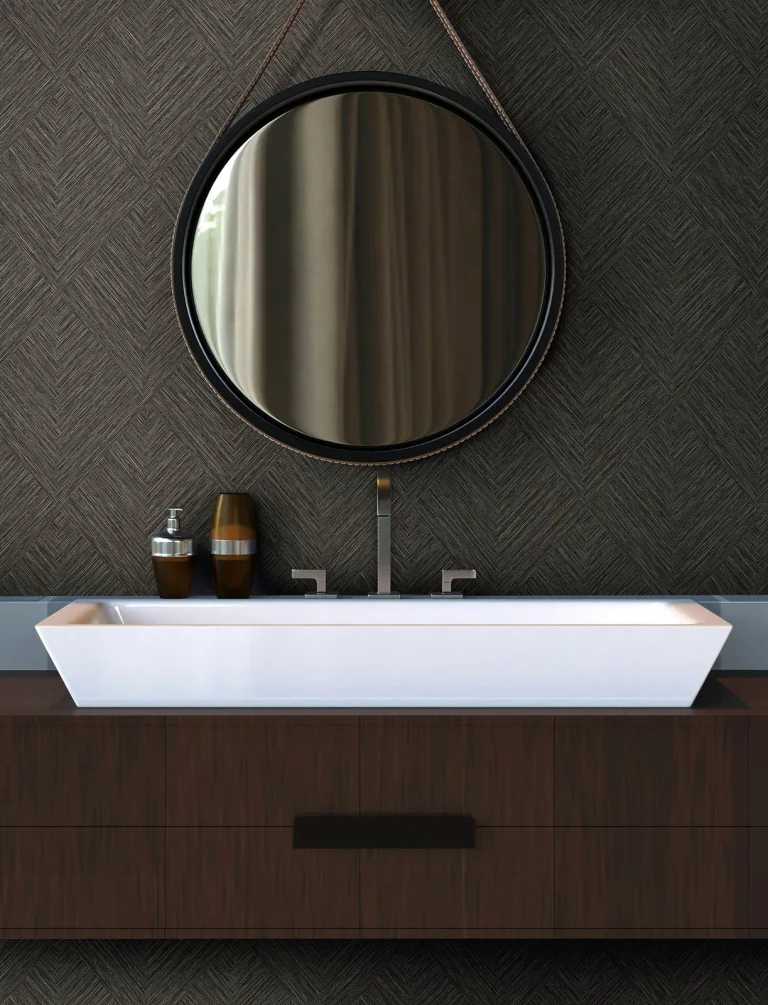 Chesapeake Hollis Textured Diamond Wallpaper - Charcoal — Ảnh 3