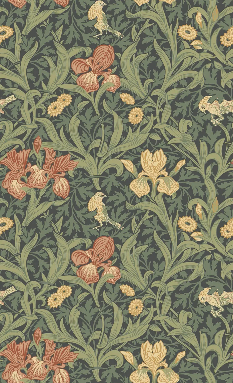 Iris Wild Gardens Wallpaper - Navy — Ảnh 2