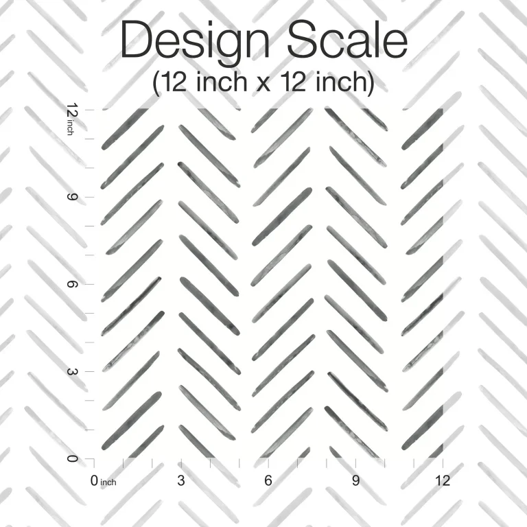 Painted Herringbone Peel and Stick Wallpaper - Black — Ảnh 5