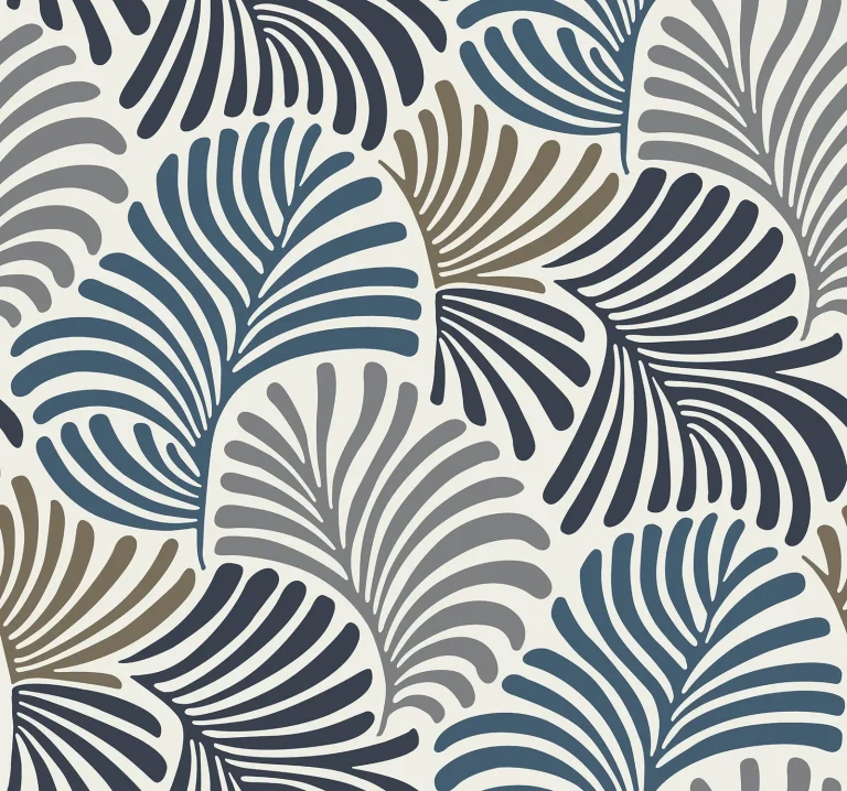 Trousdale Fanning Flora Wallpaper - Dark Blue — Ảnh 4