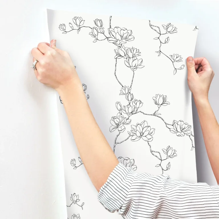 Magnolia Home Magnolia Branches Wallpaper - Black — Ảnh 5