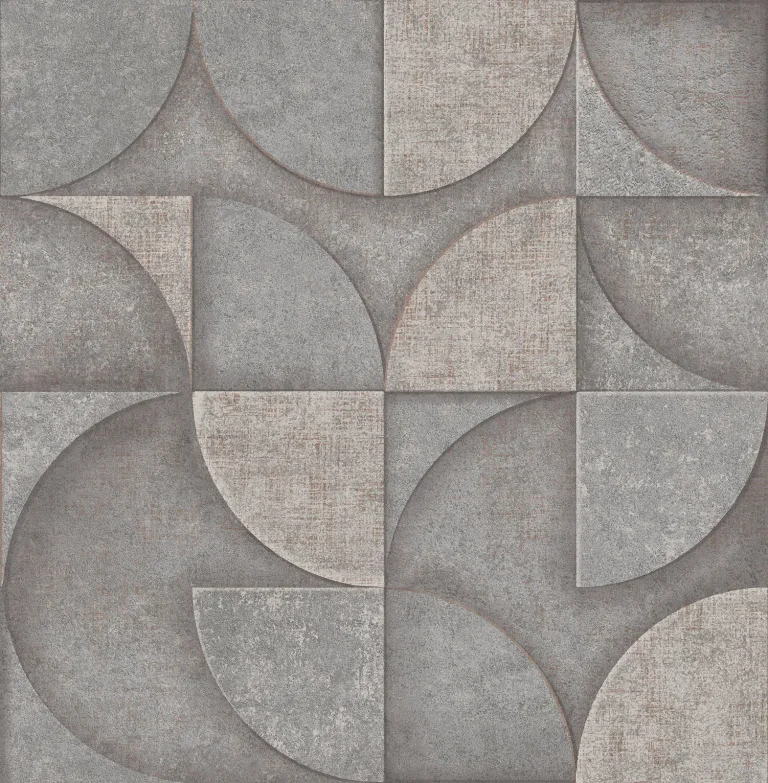 Addison Retro Geo Wallpaper - Grey — Ảnh 5