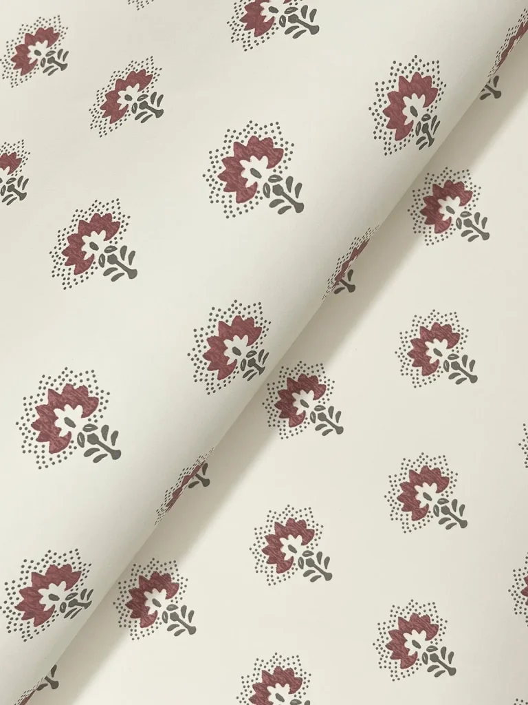 Chesapeake Hilda Floral Medallion Wallpaper - Burgundy — Ảnh 6