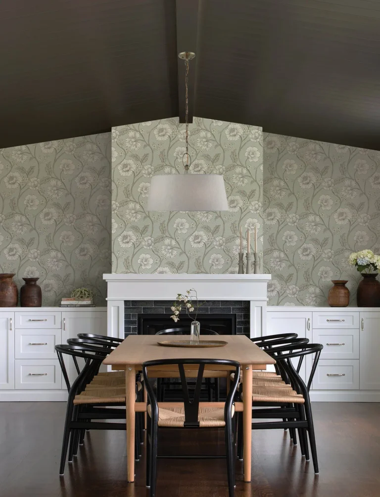 Chesapeake Hazel Floral Trail Wallpaper - Aqua — Ảnh 5