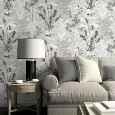 Santa Wild Flowers Wallpaper - Multicolor