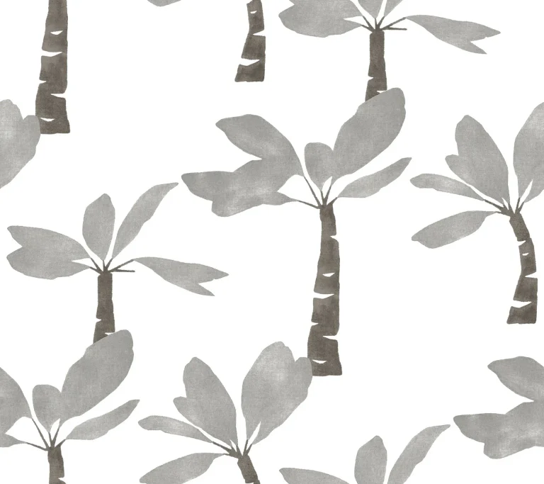 Painted Oasis Wallpaper - Carbon & Graphite — Ảnh 5