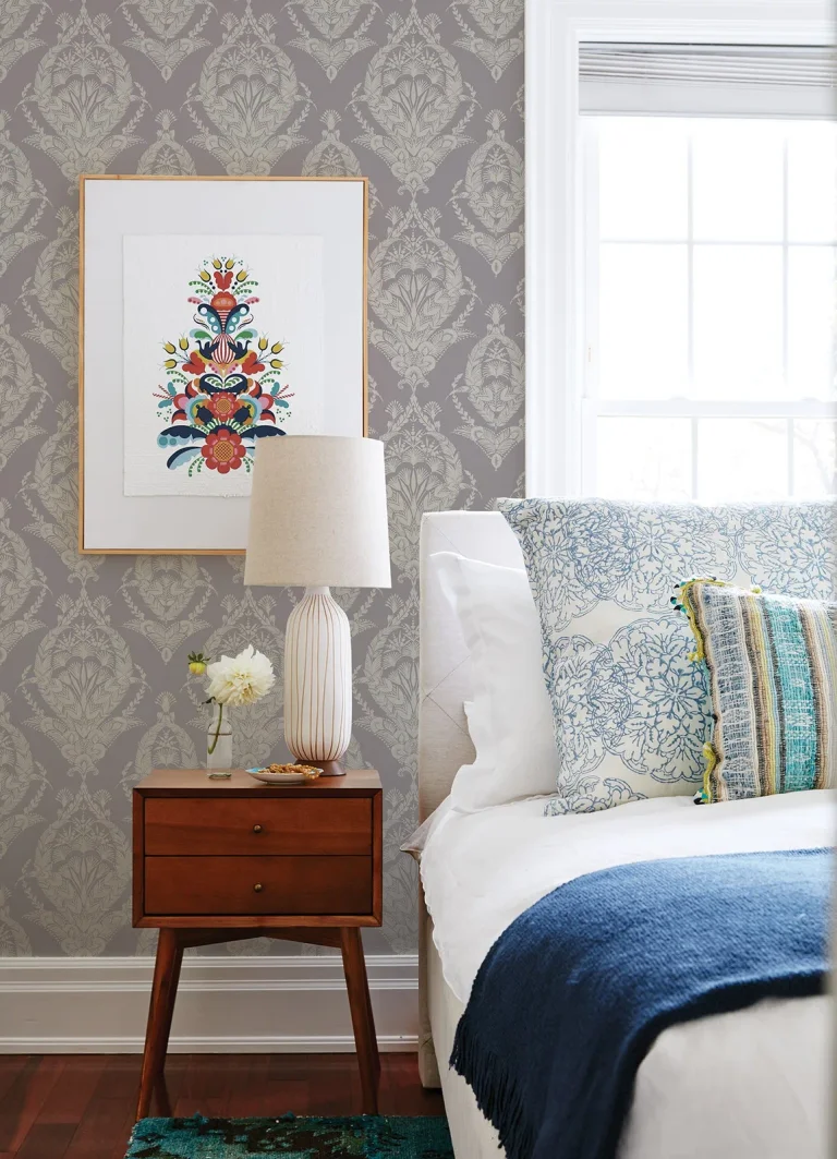 Arlie Botanical Damask Wallpaper - Lavender — Ảnh 2