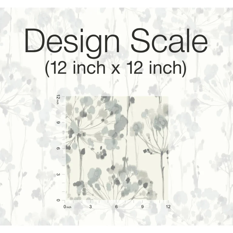 Candice Olson Flourish Wallpaper - Sheer Blue/Gray — Ảnh 4
