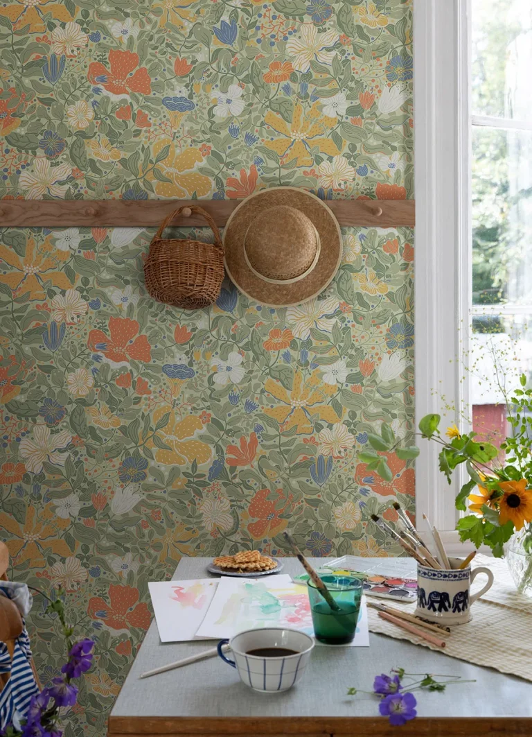 Midsommar Floral Medley Wallpaper - Sage — Ảnh 4