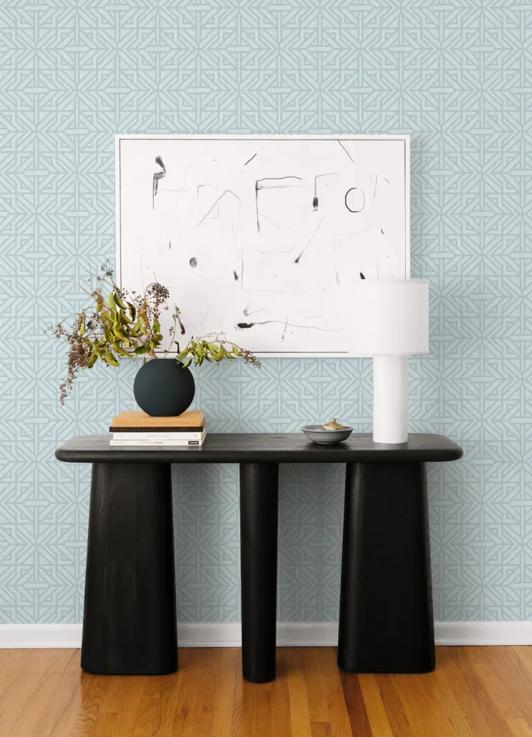 Hesper Geometric Wallpaper - Sky Blue