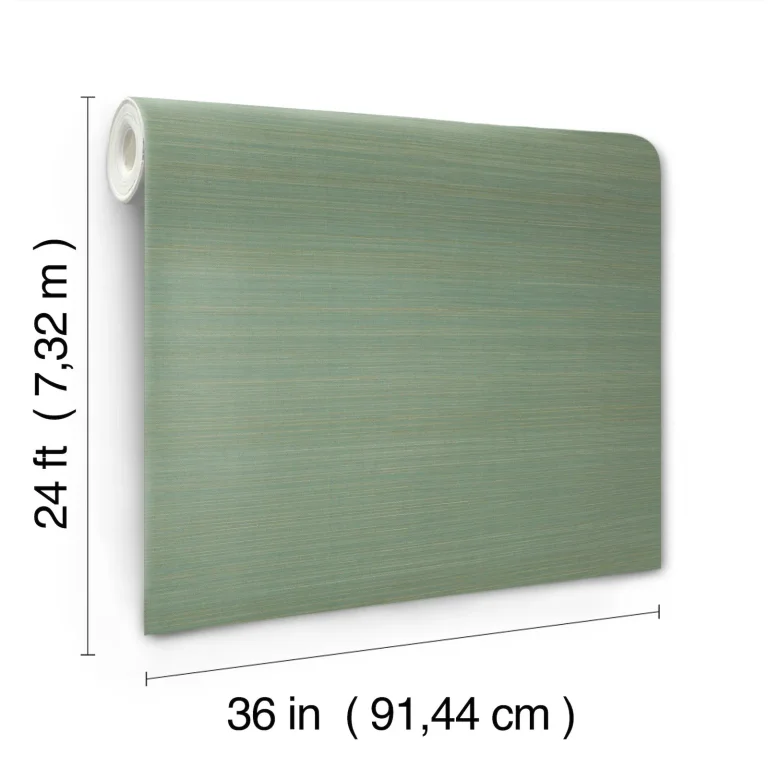Ronald Redding Tailored Abaca Wallpaper - Seafoam