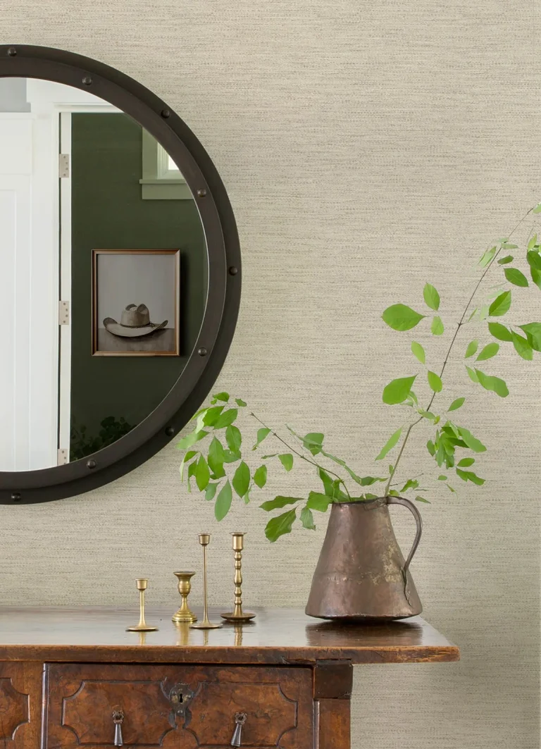 Chesapeake Wool Texture Wallpaper - Beige — Ảnh 2