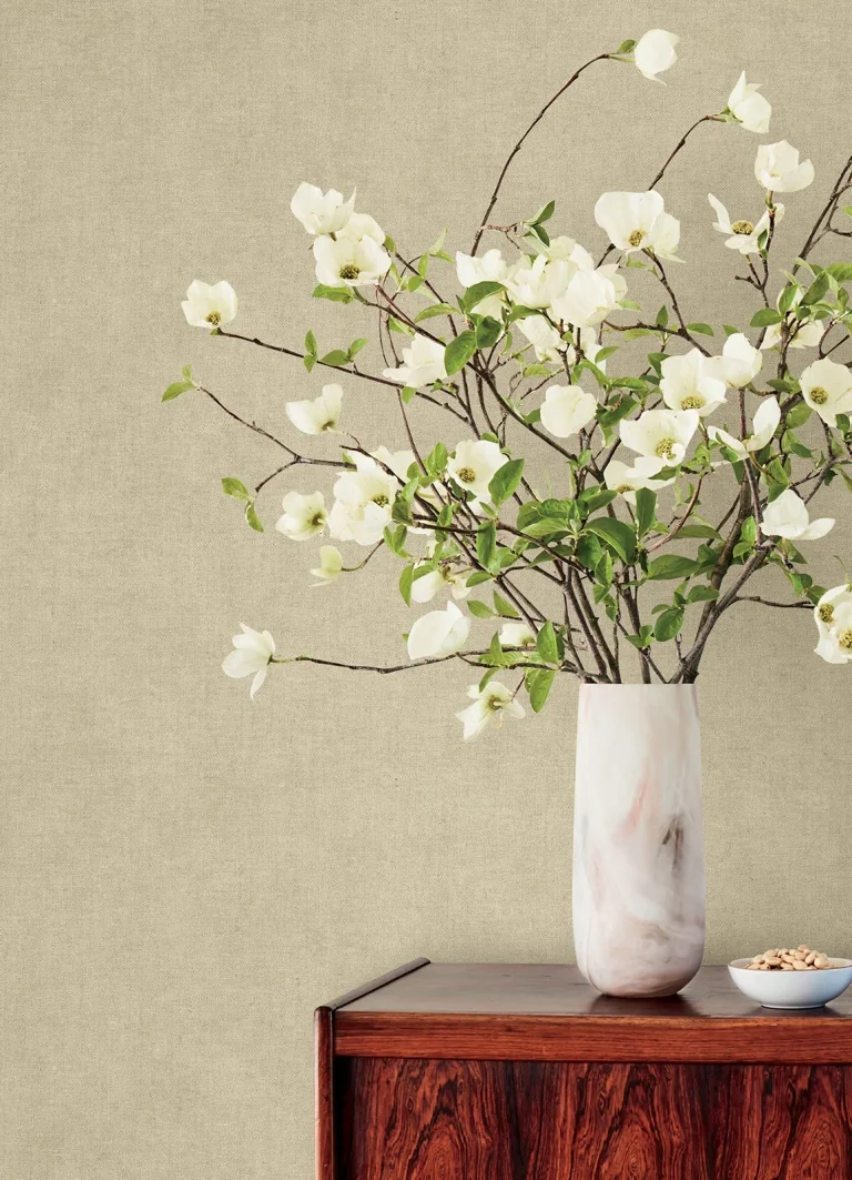 Nuovo Faux Linen Wallpaper - Taupe — Ảnh 3