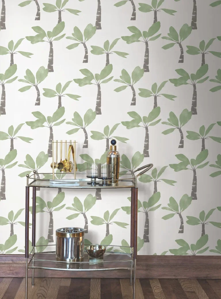 Painted Oasis Wallpaper - Leaf Green — Ảnh 5