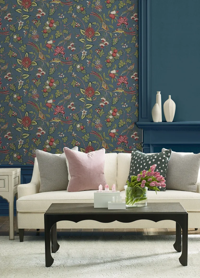Parterre Jacobean Wallpaper - Indigo — Ảnh 3