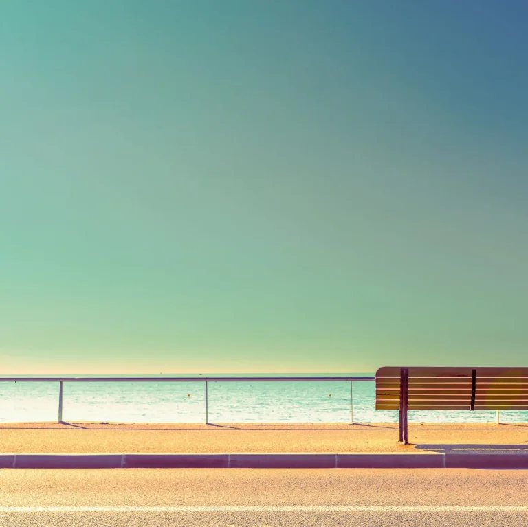 Bench And Sea - Wall Mural 5139 - 4 Panel - 192cm x 260cm — Ảnh 3