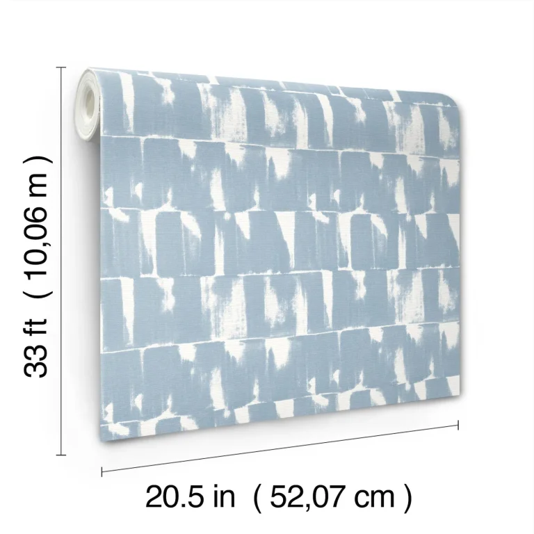 Bancroft Artistic Stripe Wallpaper - Blue — Ảnh 4