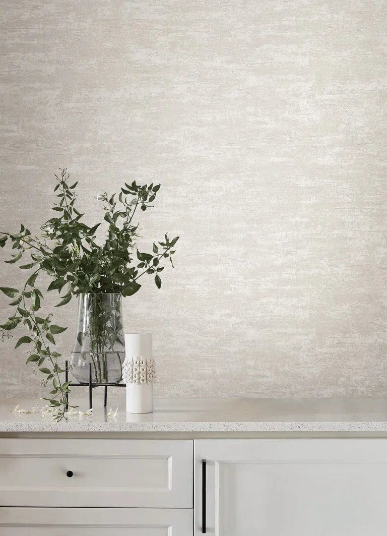 Weathered Stucco Wallpaper - Pearl — Image 5