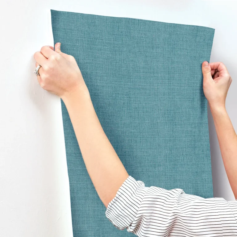 Alba Open Weave Wallpaper - Turquoise — Ảnh 2