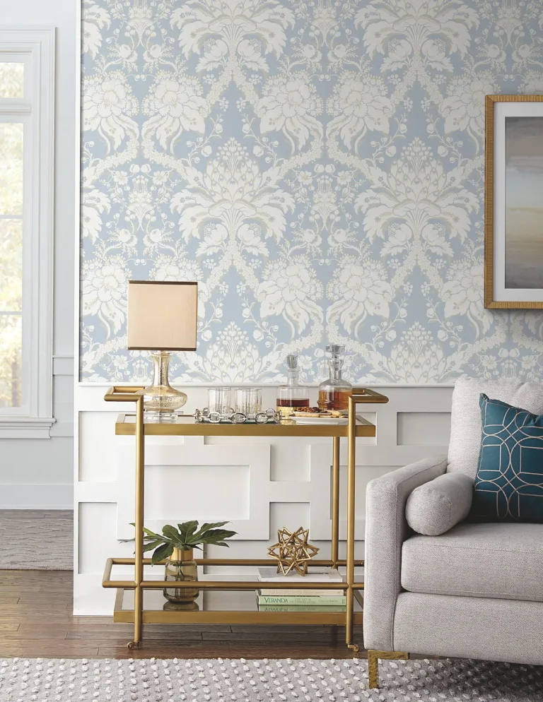 French Artichoke Dam Wallpaper - Periwinkle — Ảnh 2