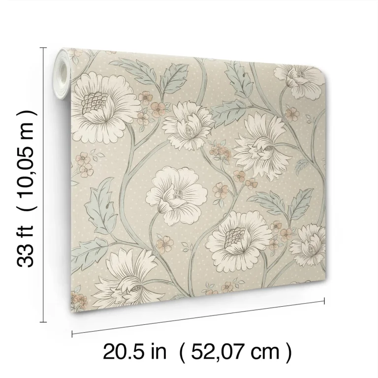 Chesapeake Hazel Floral Trail Wallpaper - Taupe — Ảnh 3