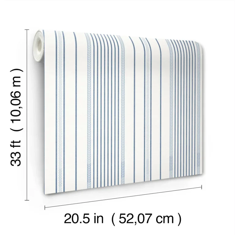 Navarres Stripe Wallpaper - Blue — Ảnh 4