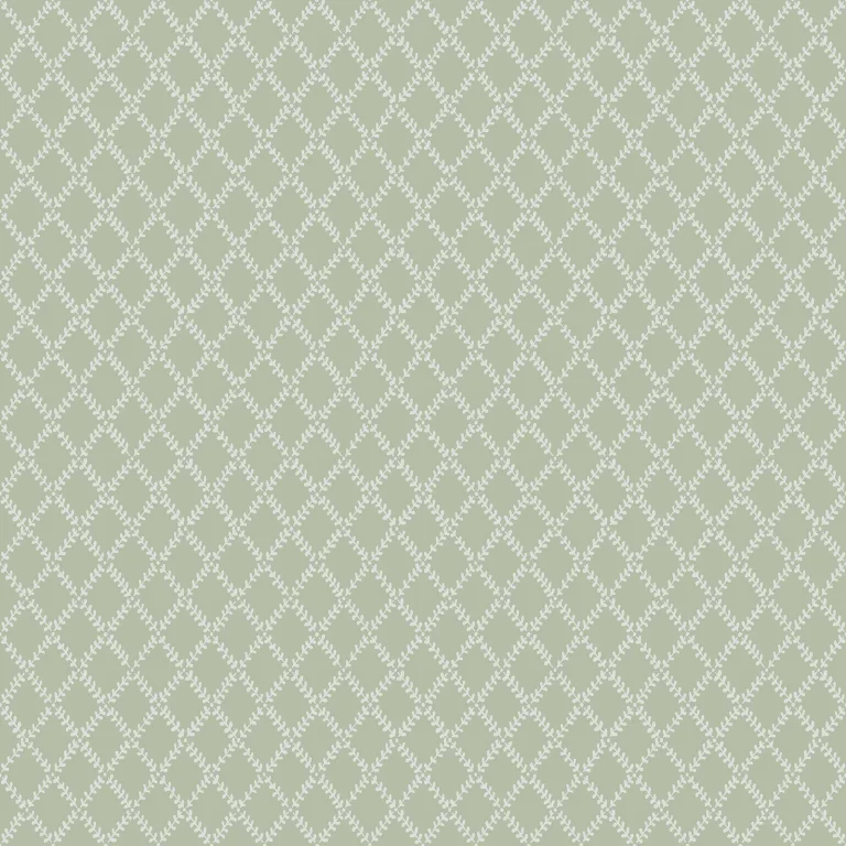 Trevor Leaf Trellis Wallpaper - Moss — Image 2